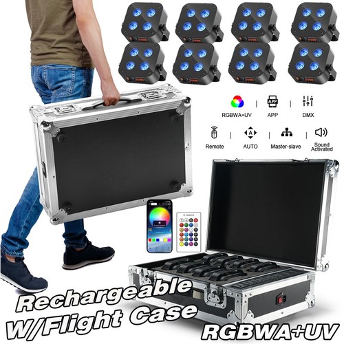 Rgbwauv akku led - 8x,