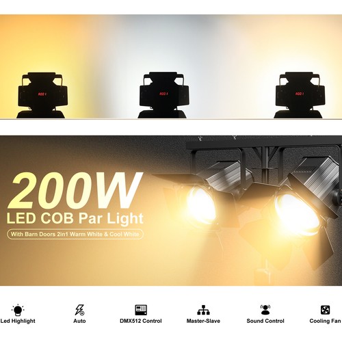 200w cob par licht - cob, party