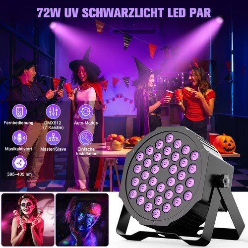 Schwarzlicht led par - uv, dmx