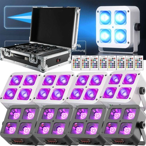 Led par wiederaufladbares - 8x,