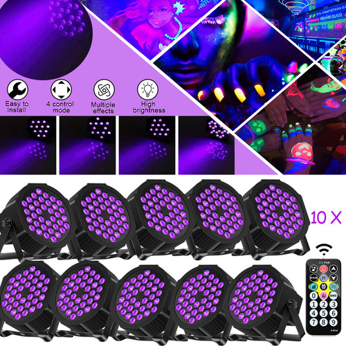 10x 72w schwarzlicht par - 72w,