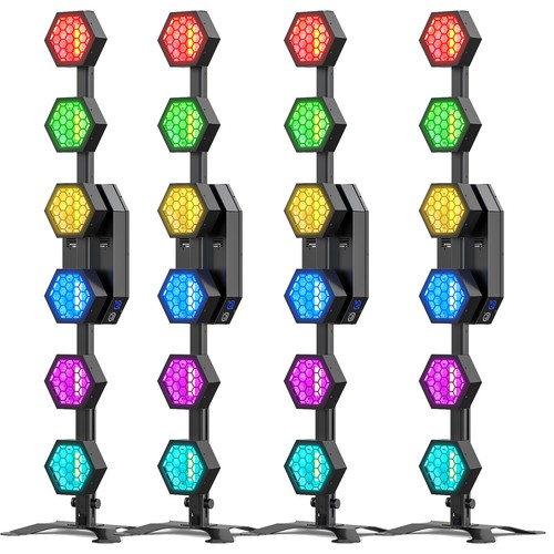 4stk 400w rgb led - rgb, retro